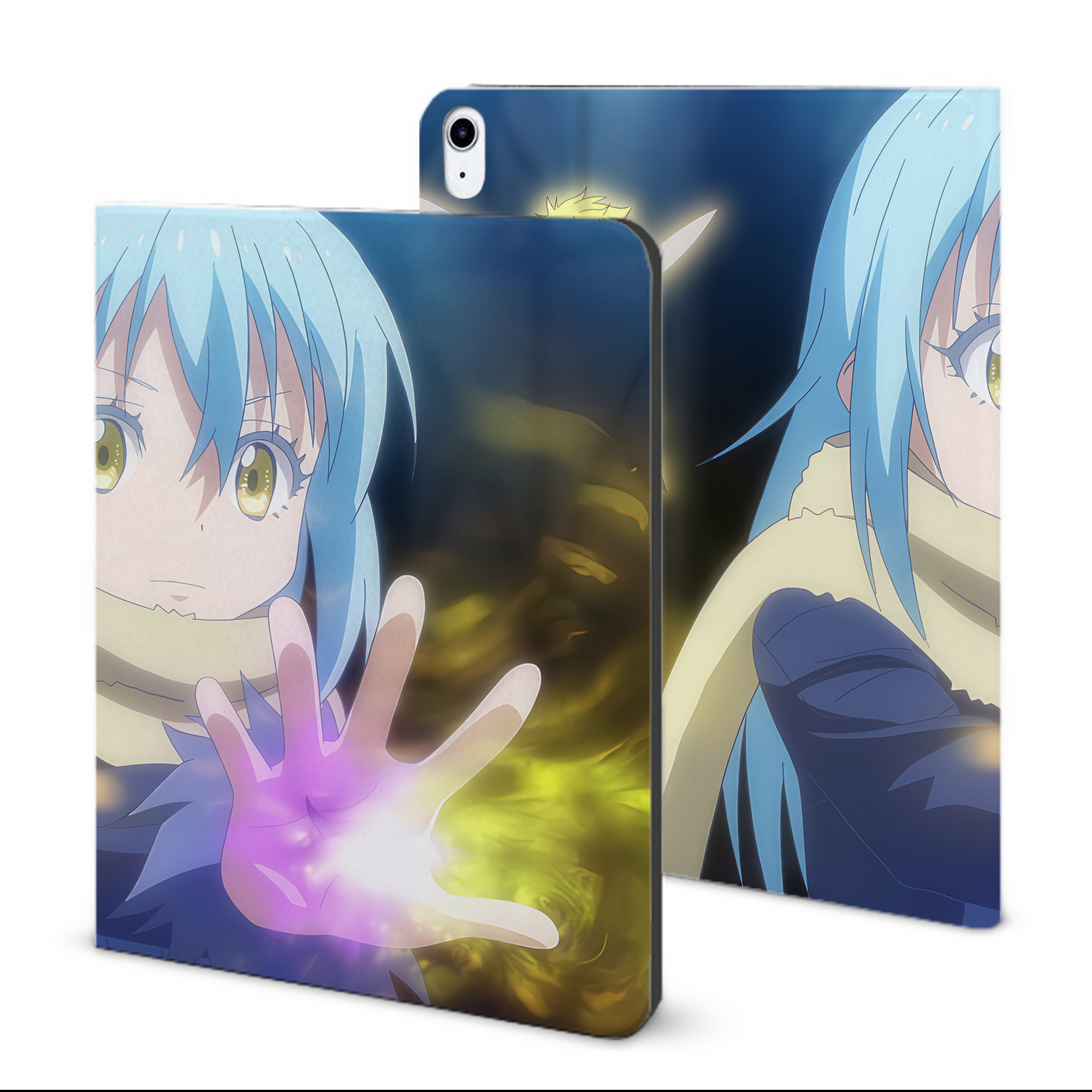 （画像用） 転スラ Regarding Reincarnated to Slime IPad ケース ブック型 PUレザー TPU 耐衝撃 軽量 薄型 ペン収納なし 全面保護 IPad 各モデル対応